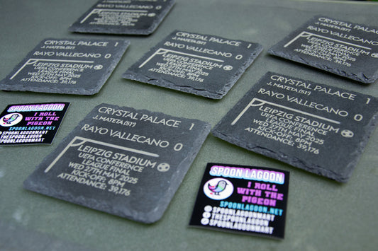 Crystal Palace 1 - 0 Rayo Vallecano - 2026 UEFA Conference League Final Slate Coaster / Father's Day Gift Eagles Fans