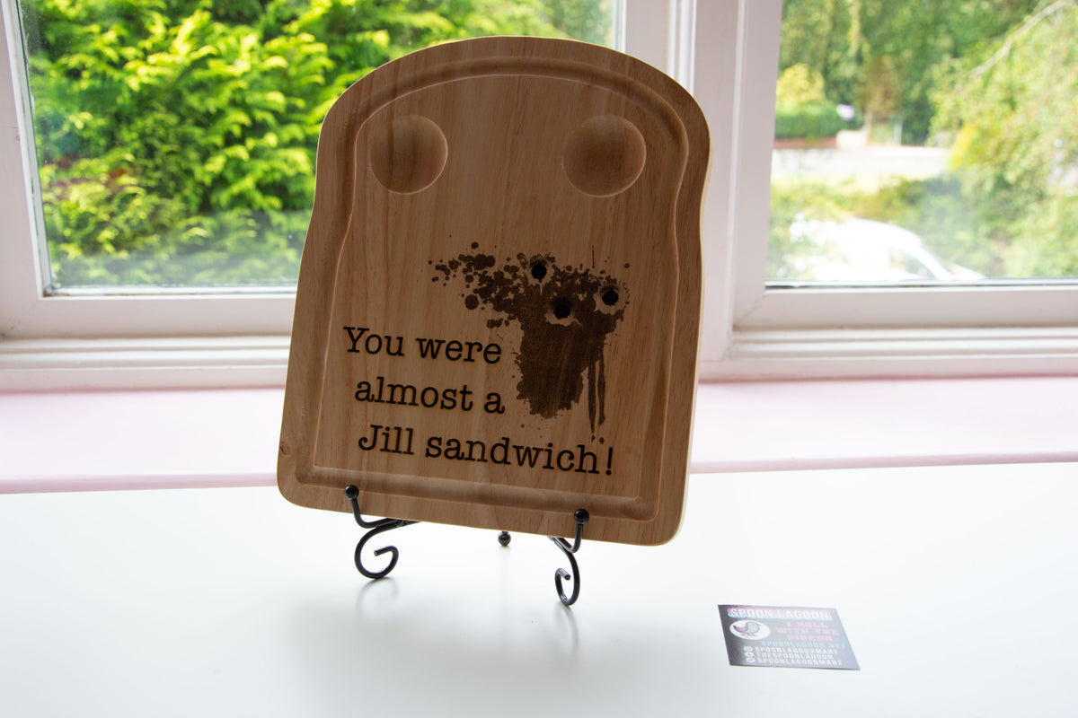 You were almost a Jill Sandwich - Resident Evil inspired Breakfast Board - Horror Gaming Fans Gift
