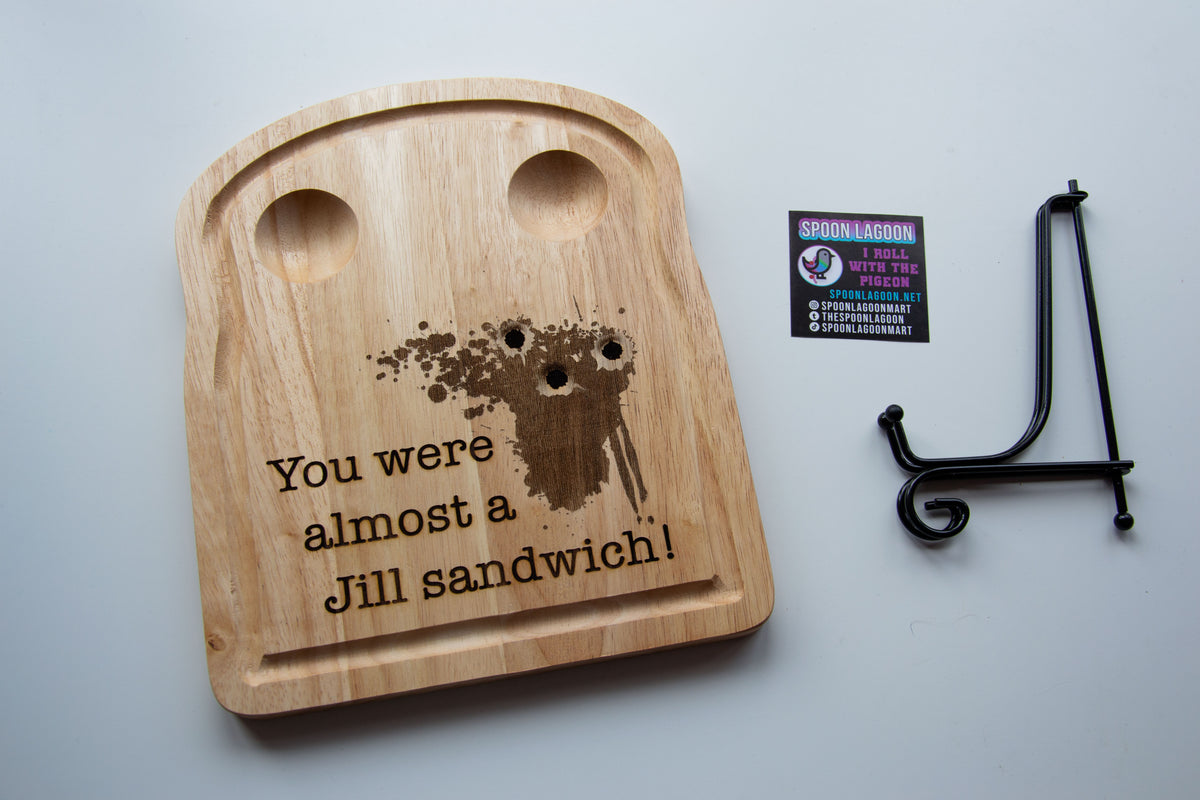 You were almost a Jill Sandwich - Resident Evil inspired Breakfast Board - Horror Gaming Fans Gift