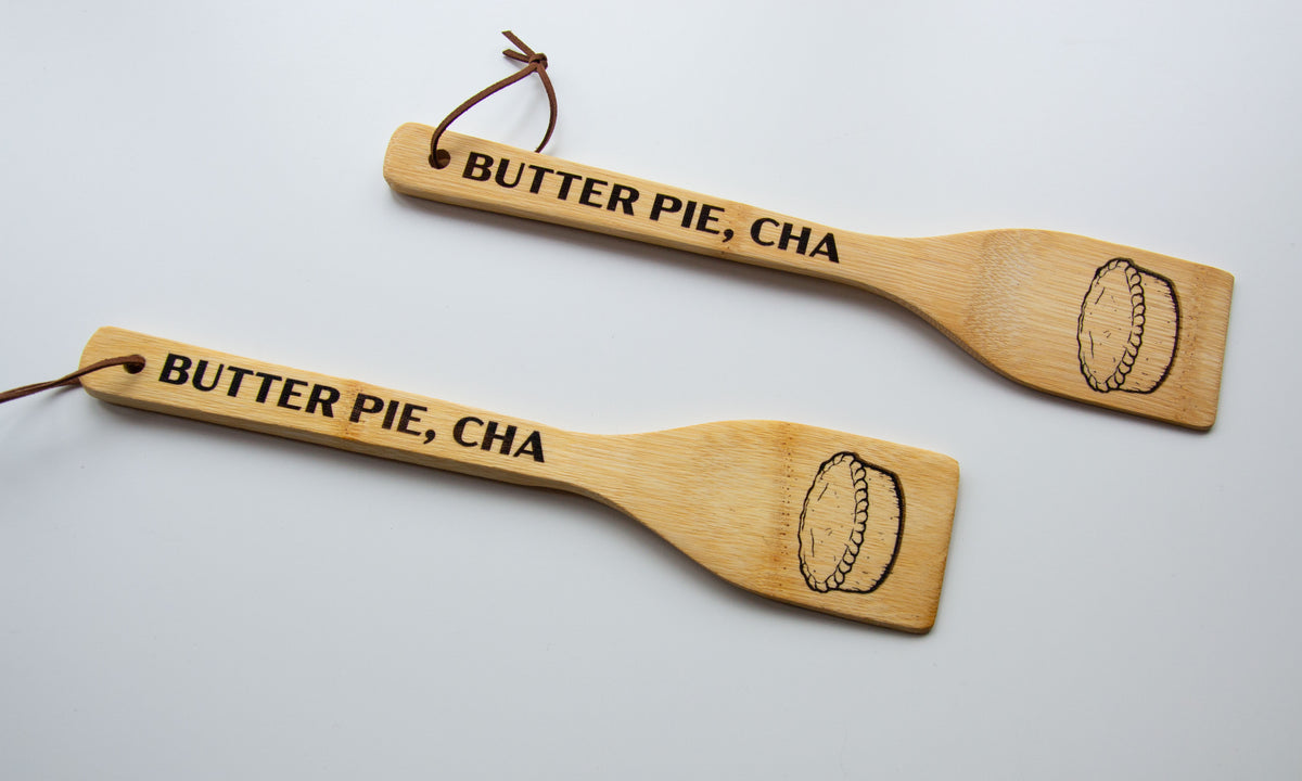 Butter Pie, Cha - Preston (Lancashire) inspired Bamboo Kitchen Spatula