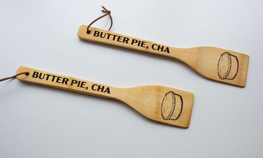 Butter Pie, Cha - Preston (Lancashire) inspired Bamboo Kitchen Spatula