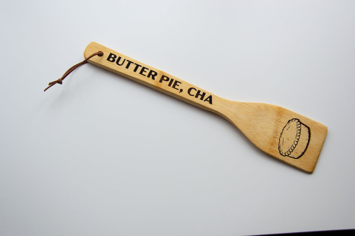 Butter Pie, Cha - Preston (Lancashire) inspired Bamboo Kitchen Spatula