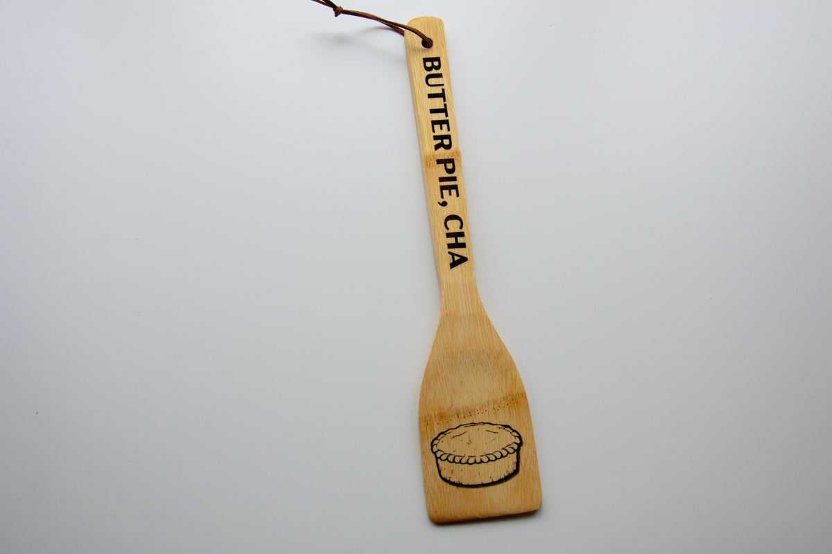Butter Pie, Cha - Preston (Lancashire) inspired Bamboo Kitchen Spatula