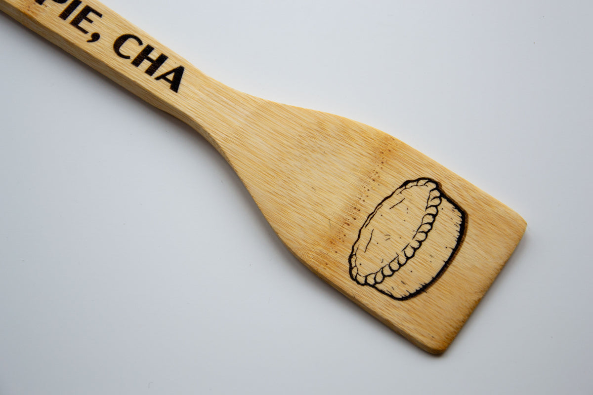Butter Pie, Cha - Preston (Lancashire) inspired Bamboo Kitchen Spatula