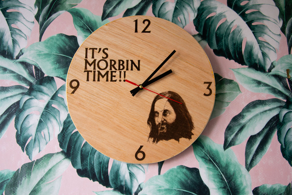 "It's Morbin Time" - Morbius Meme Wall Clock - 30cm Diameter