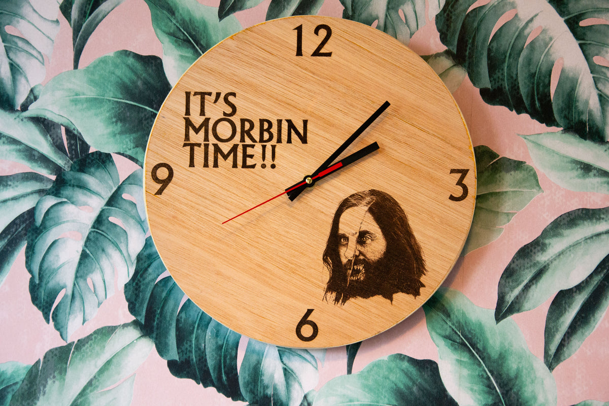 "It's Morbin Time" - Morbius Meme Wall Clock - 30cm Diameter
