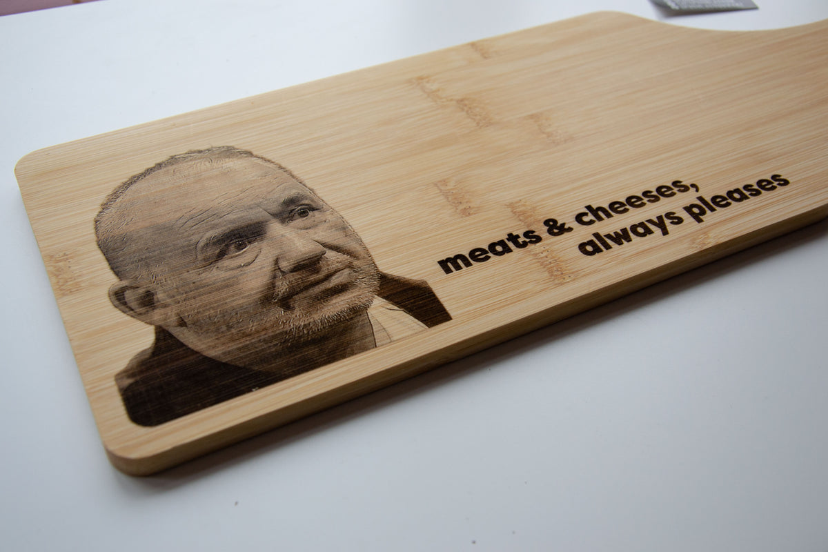 Meats & Cheeses, Always Pleases - Bob Mortimer inspired Serving Platter Board // Charcuterie Cheeseboard