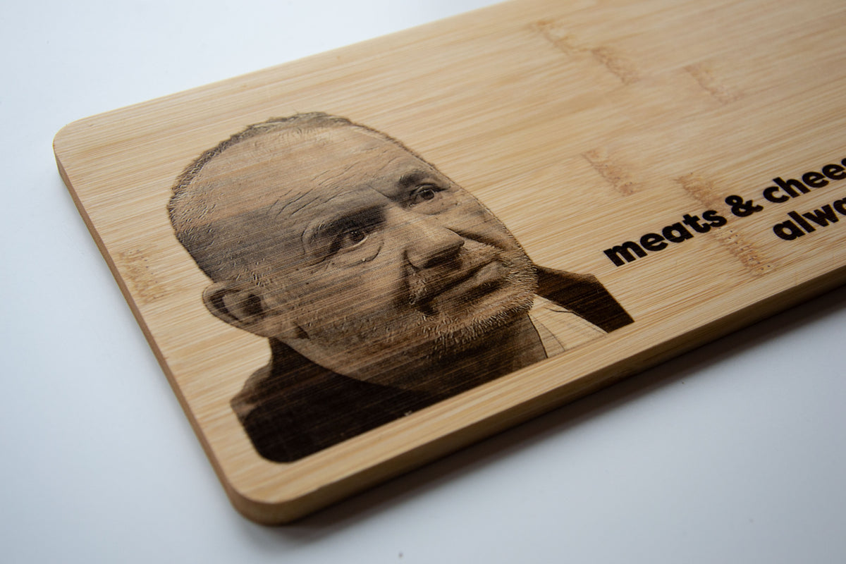 Meats & Cheeses, Always Pleases - Bob Mortimer inspired Serving Platter Board // Charcuterie Cheeseboard