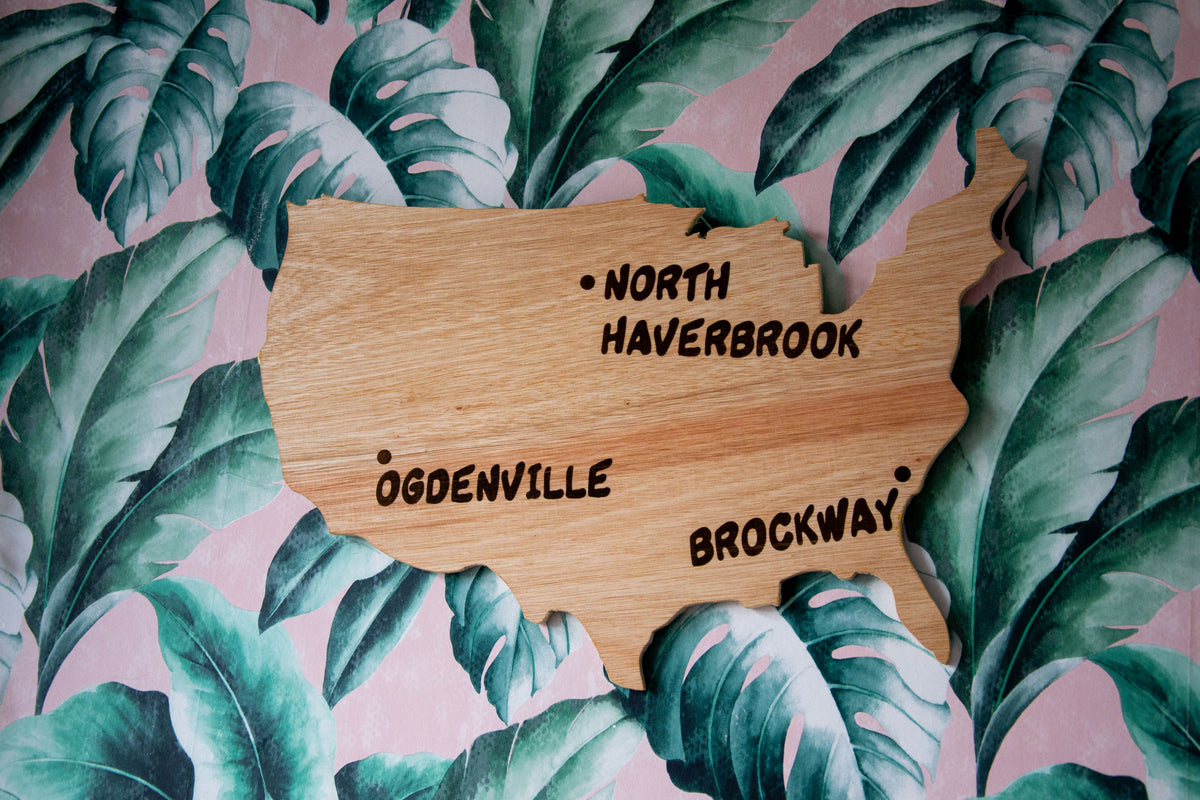 Monorail Map - Lyle Lanley (The Simpsons) inspired Wooden Wall Art - Two Sizes