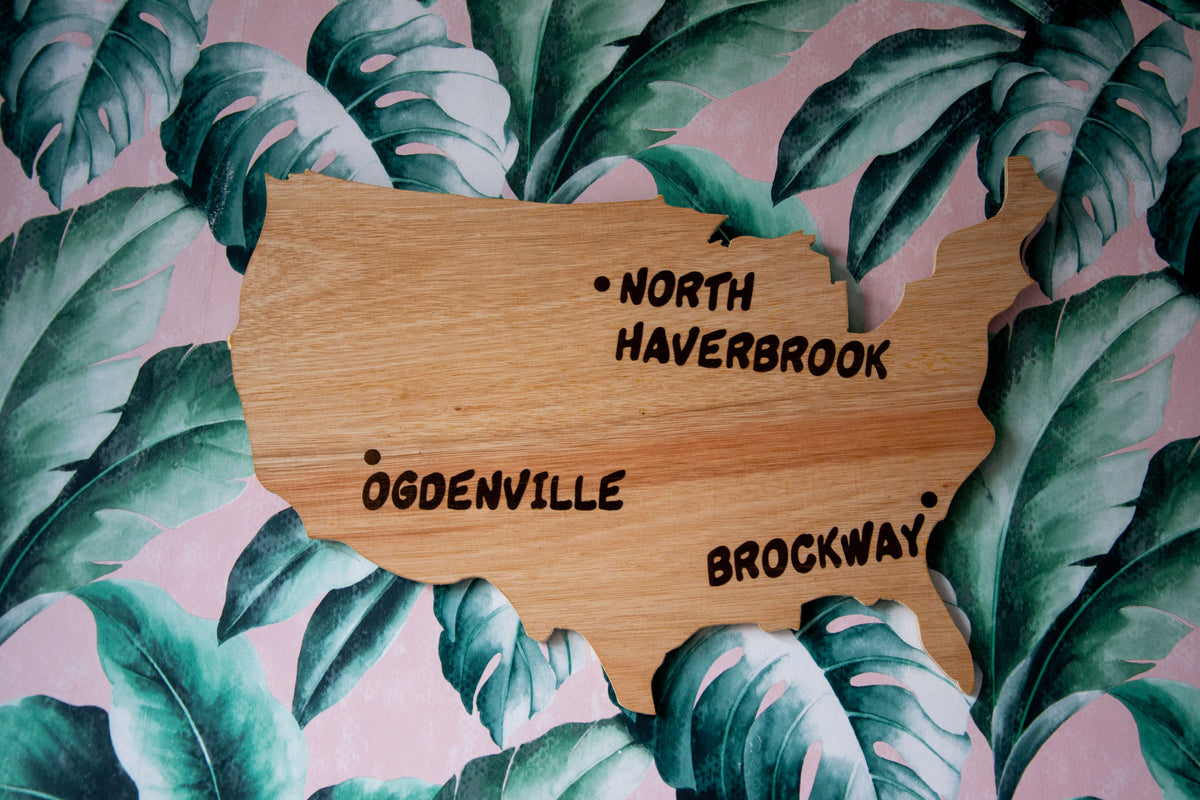 Monorail Map - Lyle Lanley (The Simpsons) inspired Wooden Wall Art - Two Sizes