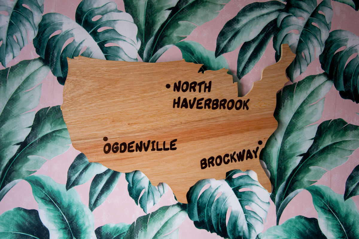 Monorail Map - Lyle Lanley (The Simpsons) inspired Wooden Wall Art - Two Sizes