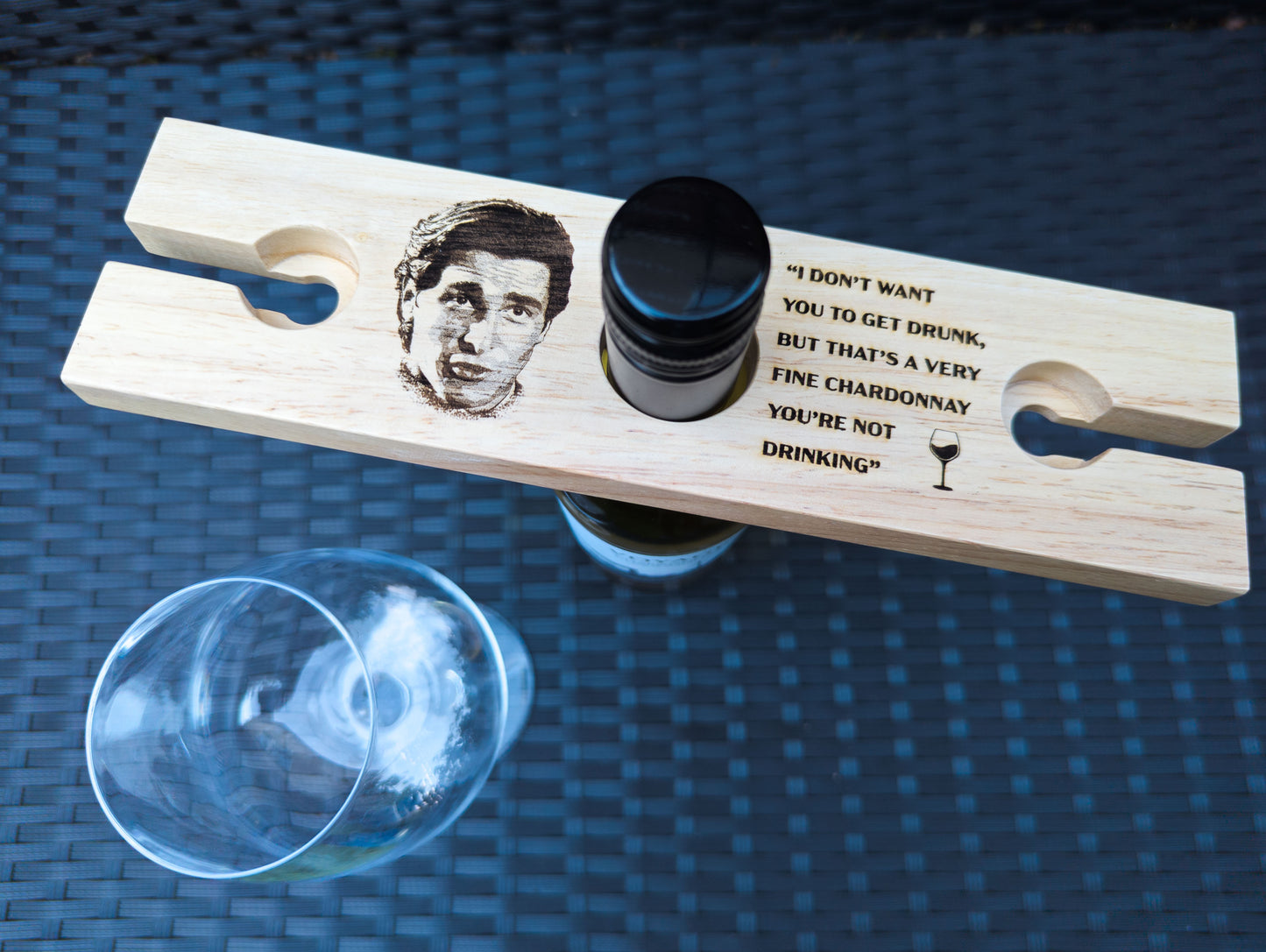 American Psycho inspired Wine Glass Holder // Perfect for Patrick Bateman, Horror Movie, Cult Film fans