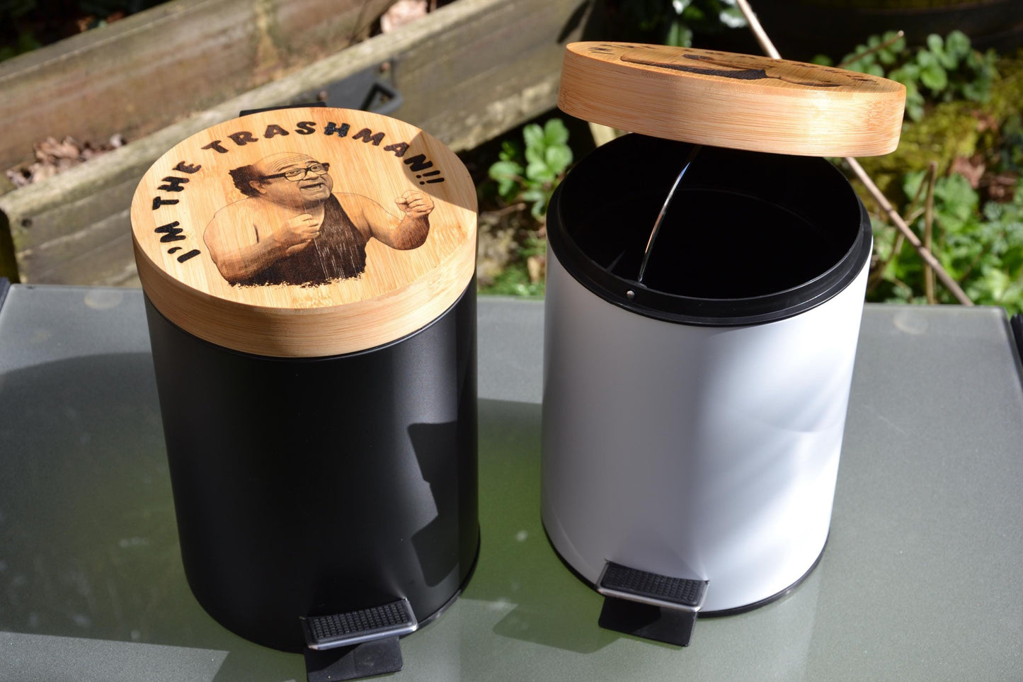 I'm the Trash Man! - Frank Reynolds inspired Trash Bin // Perfect for bathrooms, offices, etc - Always Sunny Fan Gift - rubbish garbage home