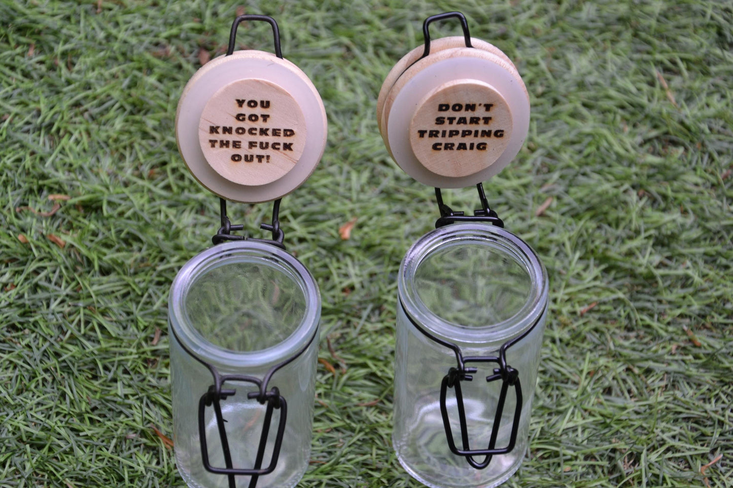 Friday inspired Craig and Smoky - Glass Herbs, Spices, Storage Jars Container // 1995 Comedy Hip Hop Fan Gift