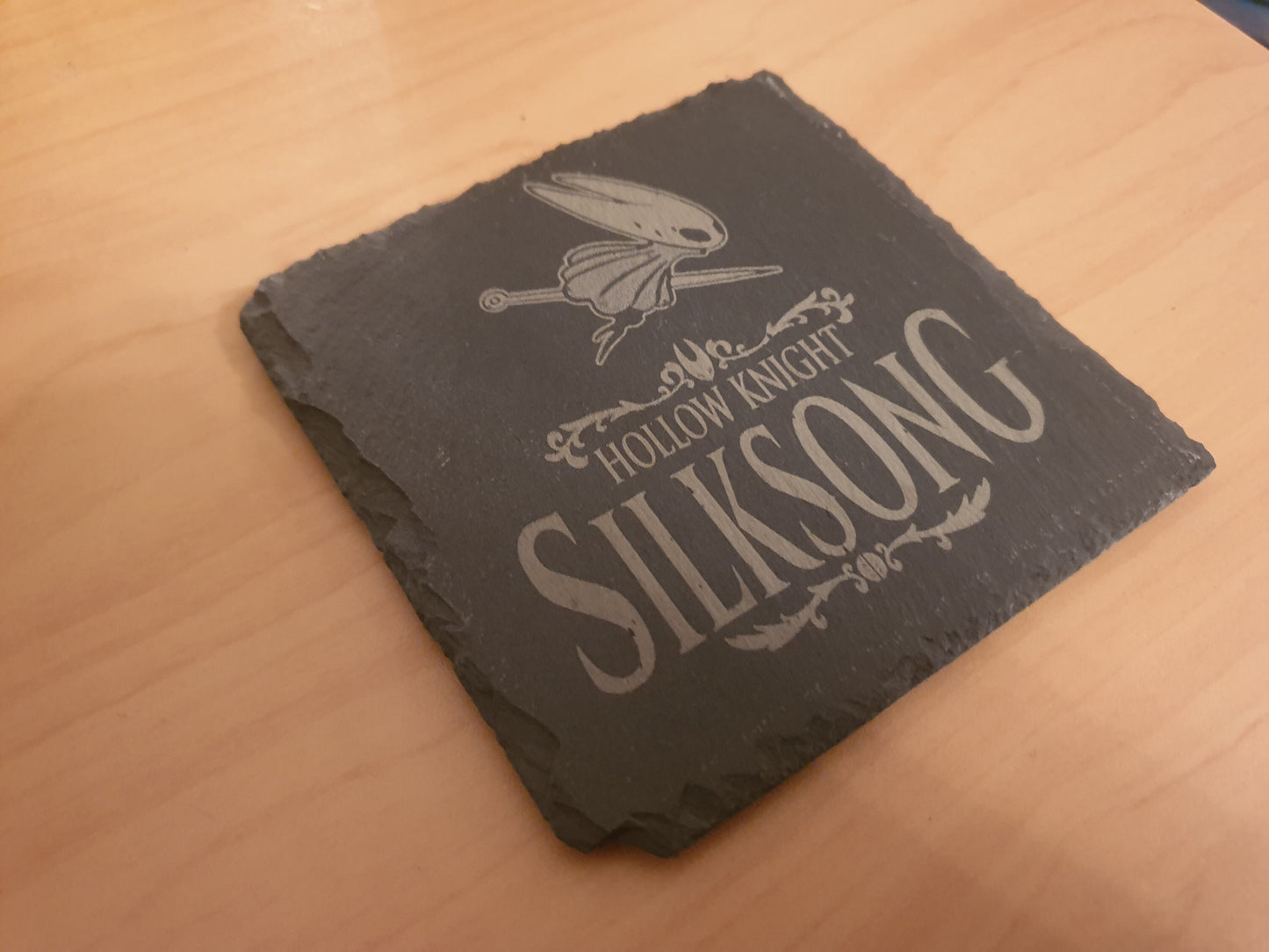 Hollow Knight: Silksong - Slate Coaster // Perfect Gaming Gift for fan's of Hallownest, Team Cherry, or Hornet's upcoming adventure.