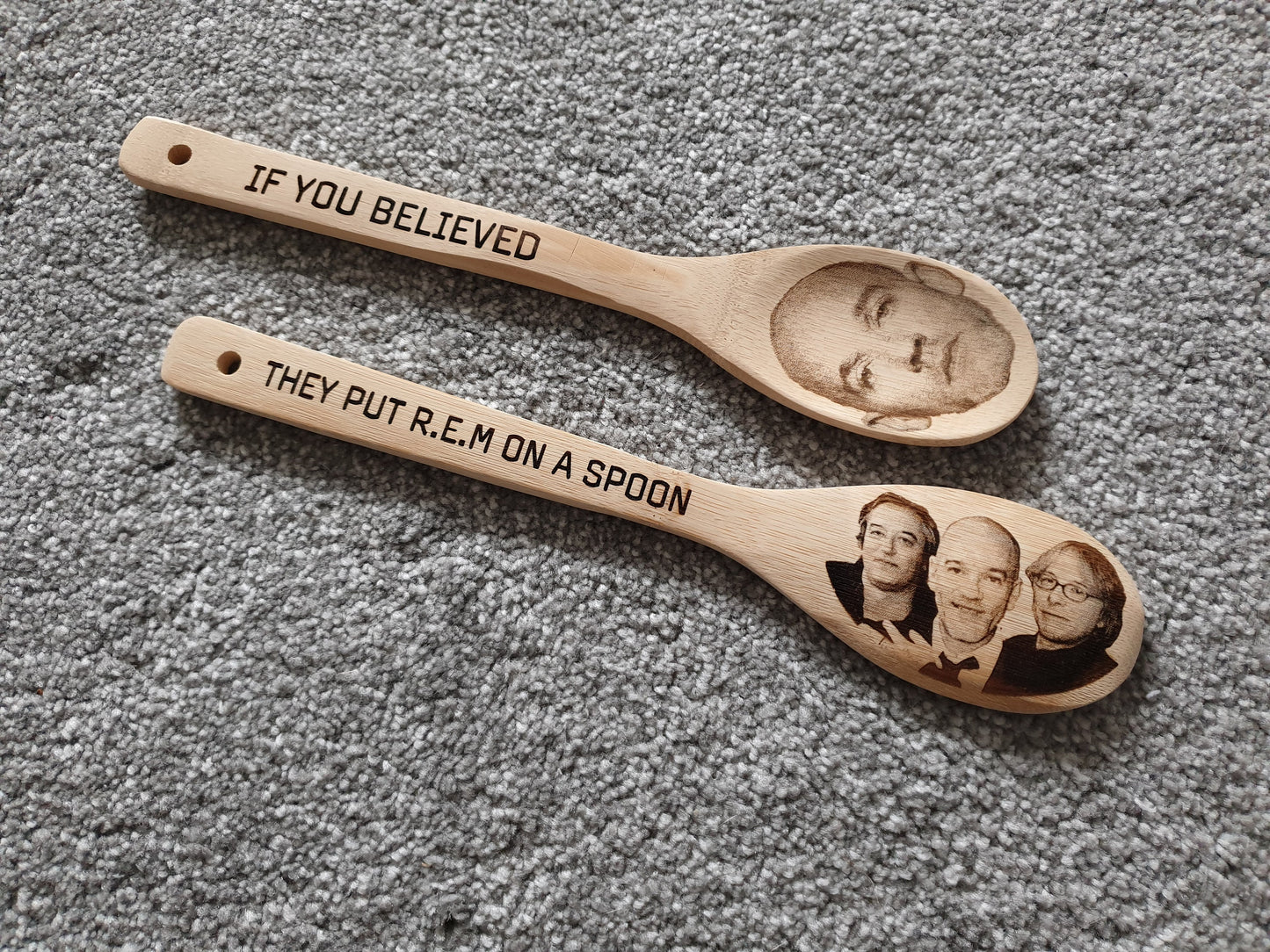 R.E.M Kitchen Spoon - R.E.M on a spoon / Man on the moon // REM Fan Gift Michael Stipe Music Rock Father's Day Funny