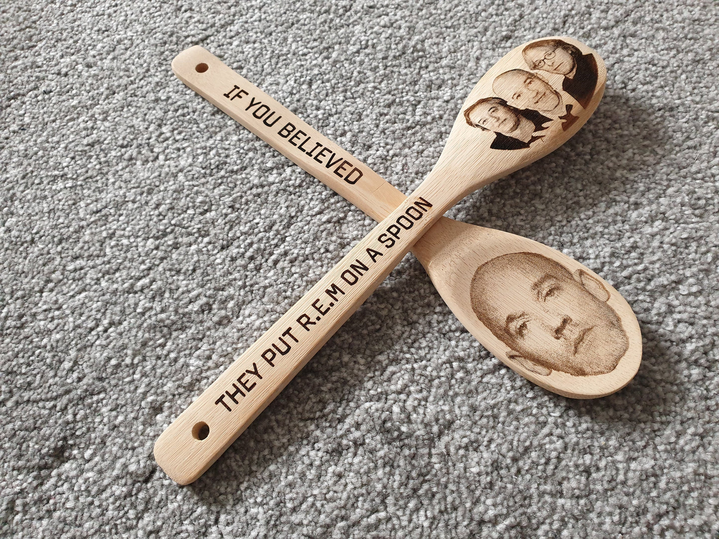 R.E.M Kitchen Spoon - R.E.M on a spoon / Man on the moon // REM Fan Gift Michael Stipe Music Rock Father's Day Funny