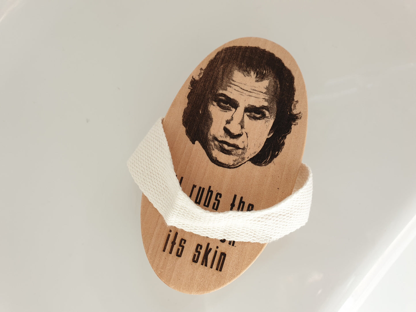 Buffalo Bill - Bath & Shower Massage exfoliater brush - It rubs the lotion on its skin Silence of the Lambs // Horror Bathroom Gift Spooky