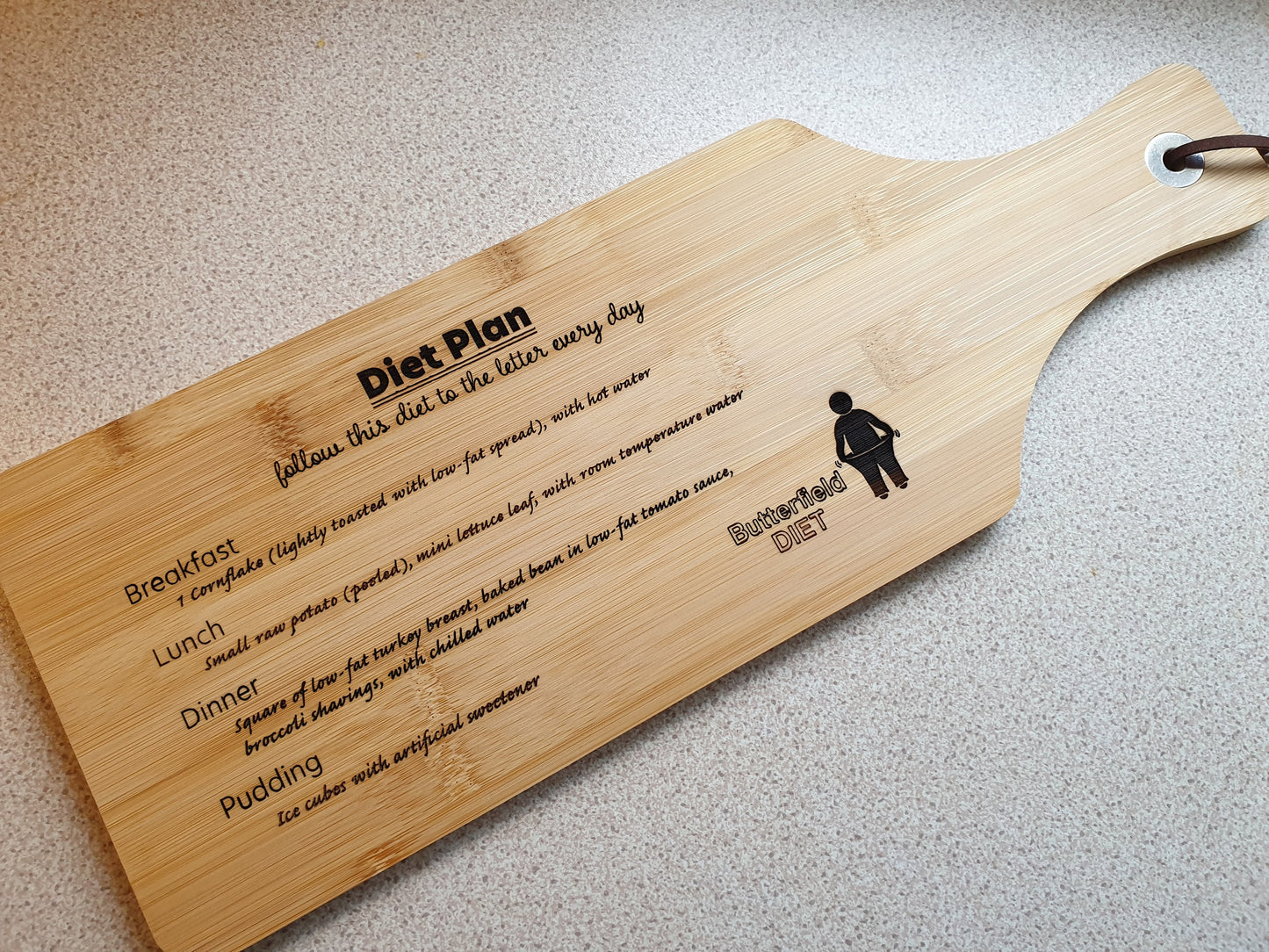 Butterfield Diet Plan - Serving Board - Brian Butterfield (Peter Serafinowicz Show) // Funny Kitchen Cheeseboard Platter Chopping Board