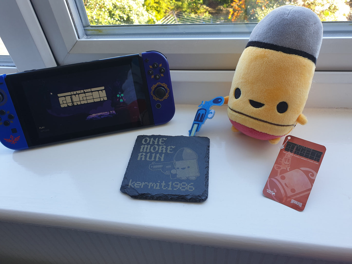 Enter The Gungeon - One More Run - Personalised coaster // Indie Gaming Customisable Personalised Gamer Gift Gungeoneer