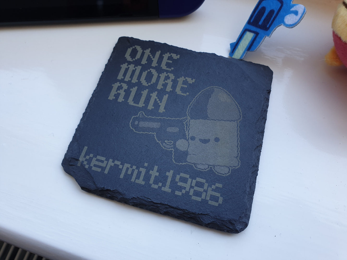 Enter The Gungeon - One More Run - Personalised coaster // Indie Gaming Customisable Personalised Gamer Gift Gungeoneer