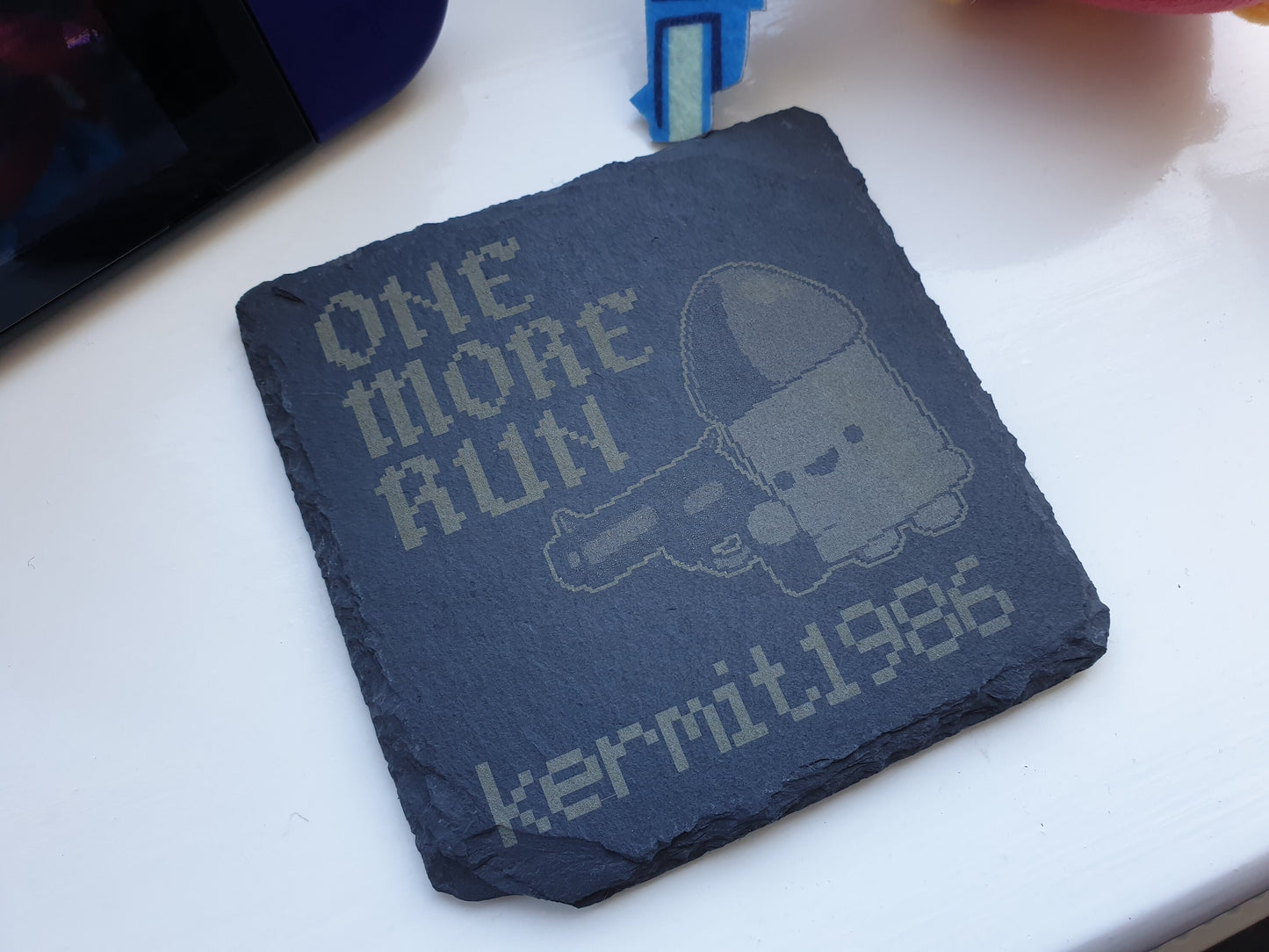 Enter The Gungeon - One More Run - Personalised coaster // Indie Gaming Customisable Personalised Gamer Gift Gungeoneer