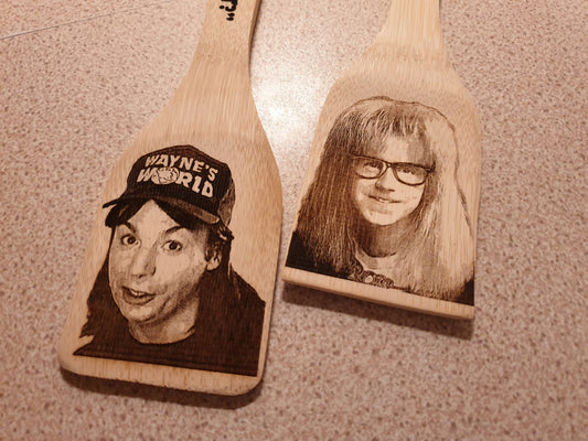 Waynes World Kitchen Spatula / Wayne Garth Sphincter Says What Not! Customisable // Cult Comedy Movie 90s Kitchen Gift