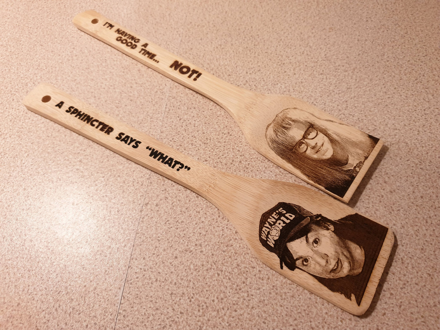 Waynes World Kitchen Spatula / Wayne Garth Sphincter Says What Not! Customisable // Cult Comedy Movie 90s Kitchen Gift