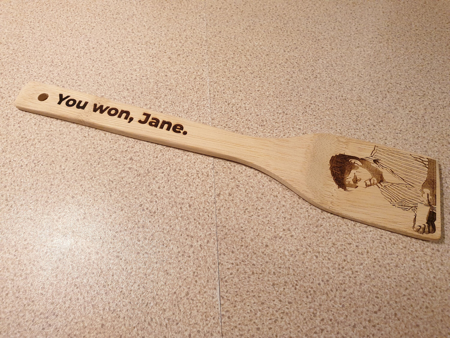 Come Dine With Me - You Won Jane Dear Lord What a Sad Little Life - Kitchen Spatula // Gift British Meme UK TV Cooking Kitchenware