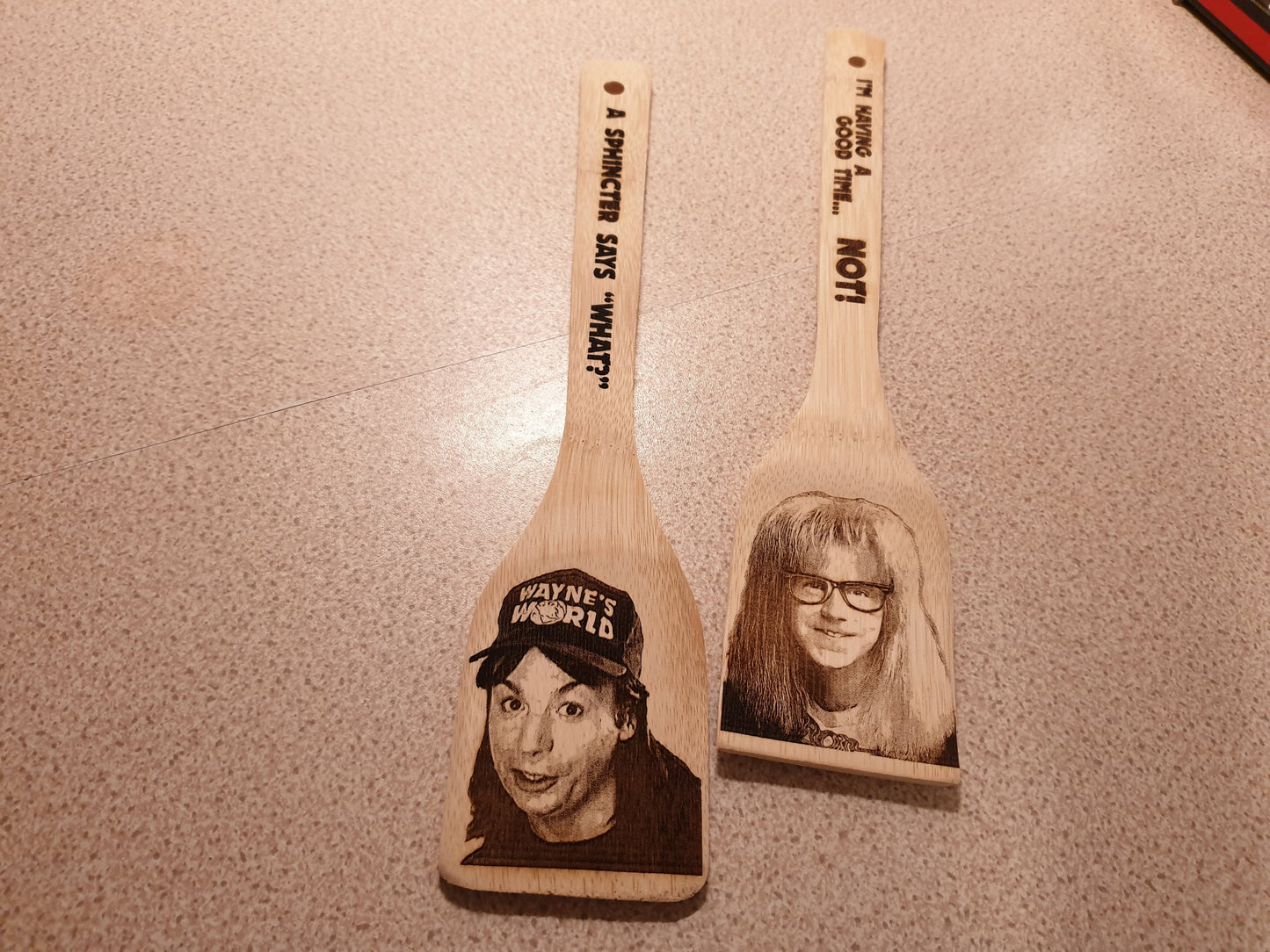 Waynes World Kitchen Spatula / Wayne Garth Sphincter Says What Not! Customisable // Cult Comedy Movie 90s Kitchen Gift