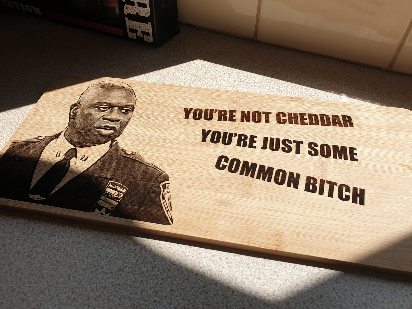 Captain Holt - You're Not Cheddar Cheese Board/ Serving Platter Large // Brooklyn 99 Capt Holt Fan Gift Netflix Jake Peralta Detective Boyle