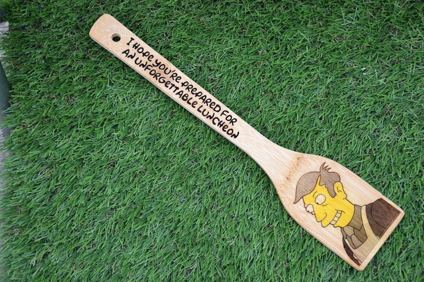 Steamed Hams - The Simpsons inspired Kitchen Spatula // Principal Skinner & Superintendent Chalmers Classic Meme Gift Unforgettable Luncheon