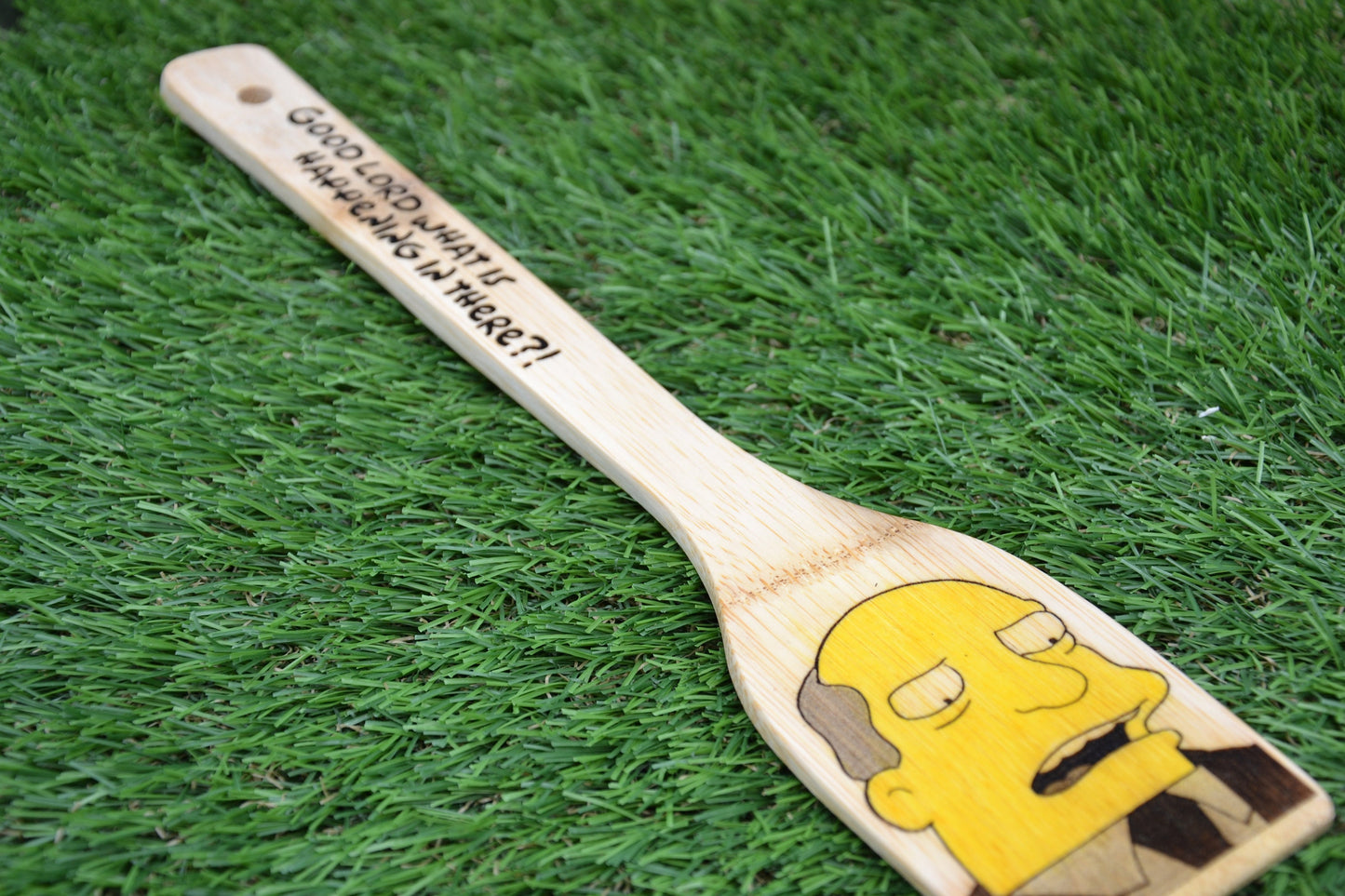 Steamed Hams - The Simpsons inspired Kitchen Spatula // Principal Skinner & Superintendent Chalmers Classic Meme Gift Unforgettable Luncheon