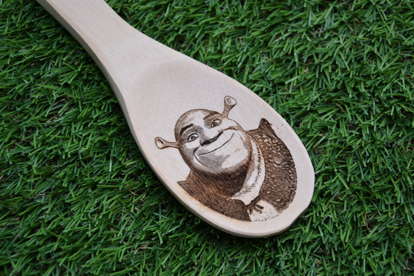 Shrek Kitchen Spoon - Shrek is love Shrek is Life // Wooden Bamboo kitchen must have Dreamworks Meme