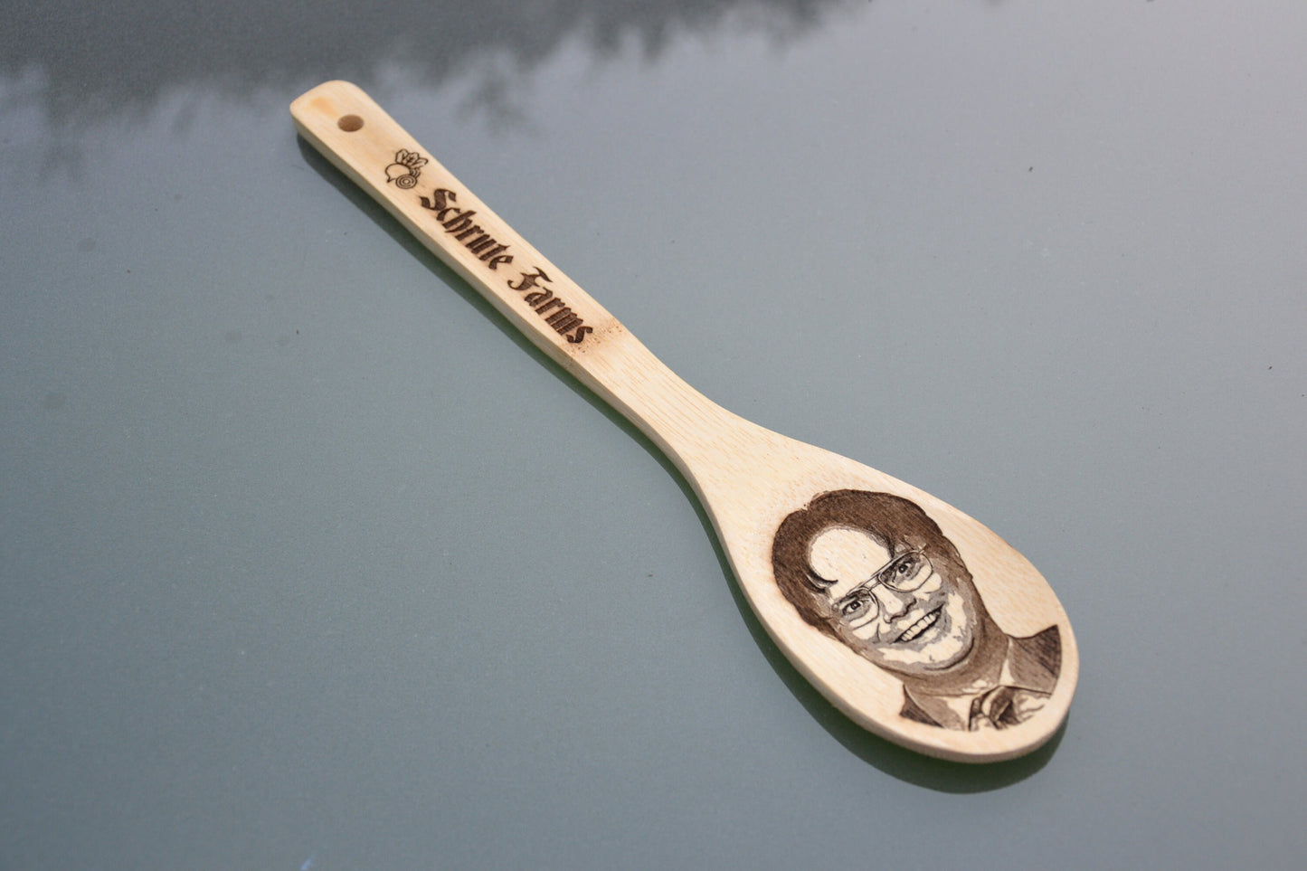 Schrute Farms Wooden Spatula // An excellent household kitchen gift for fans of The Office - Dwight Agrotourism