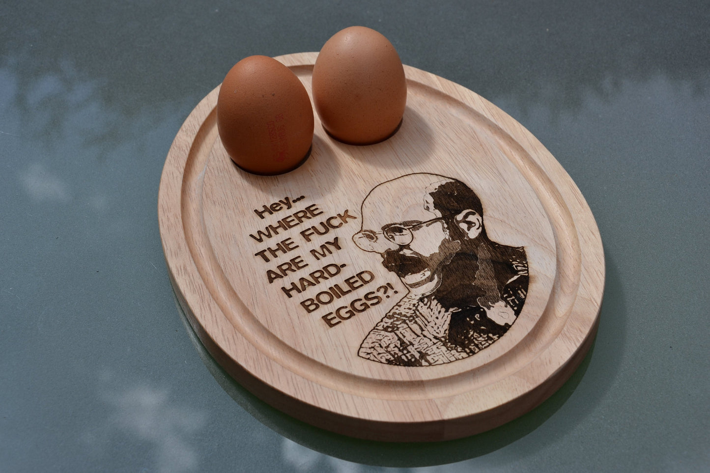 Tobias Fünke - "Where The F are my hard-boiled eggs" Breakfast Board - Arrested Development inspired// Bamboo Serving Tray Bluth Family Gift