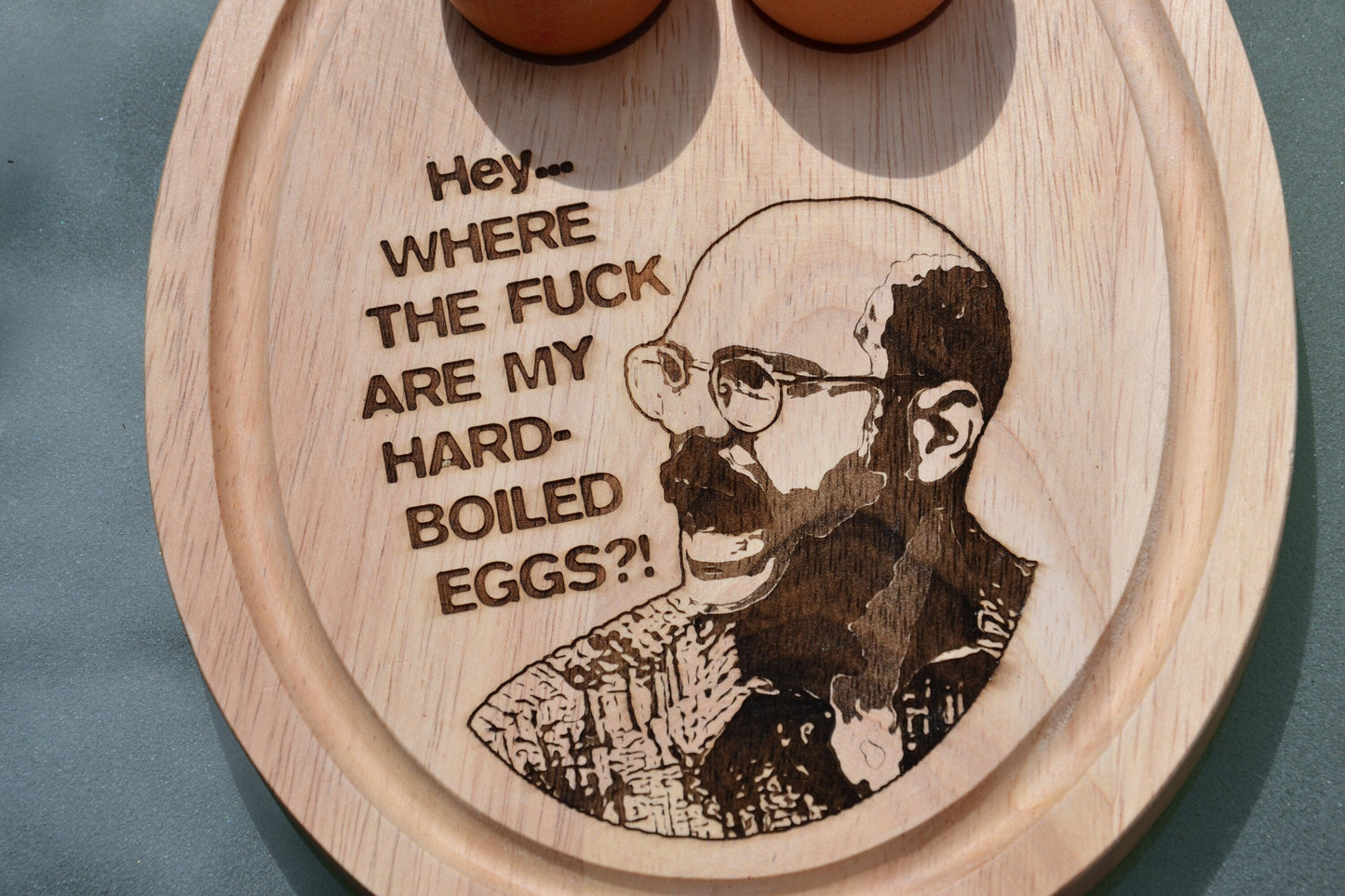 Tobias Fünke - "Where The F are my hard-boiled eggs" Breakfast Board - Arrested Development inspired// Bamboo Serving Tray Bluth Family Gift