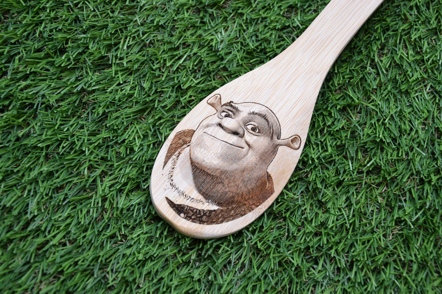 Shrek Kitchen Spoon - Shrek is love Shrek is Life // Wooden Bamboo kitchen must have Dreamworks Meme