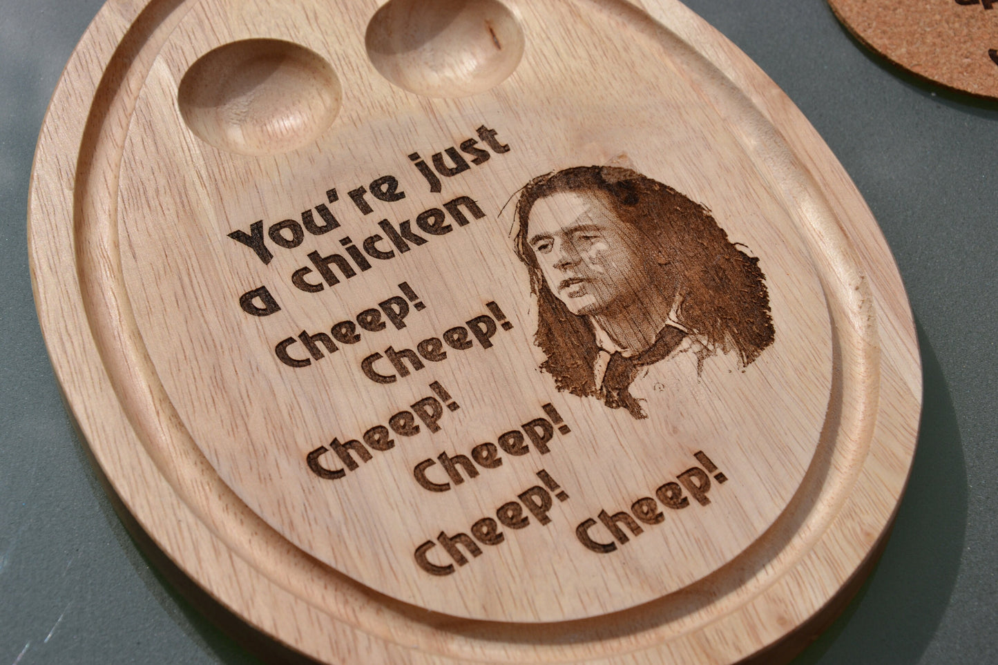 You're just a chicken, cheep cheep... Tommy Wiseau The Room - Egg Board // Bamboo High Quality Oh Hai Mark