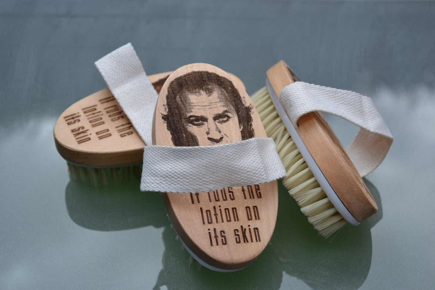 Buffalo Bill - Bath & Shower Massage exfoliater brush - It rubs the lotion on its skin Silence of the Lambs // Horror Bathroom Gift Spooky