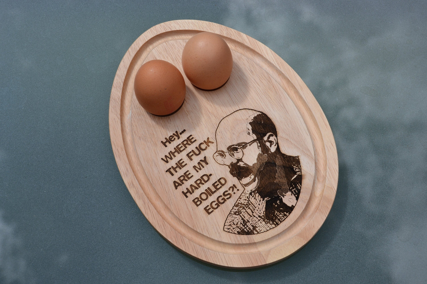 Tobias Fünke - "Where The F are my hard-boiled eggs" Breakfast Board - Arrested Development inspired// Bamboo Serving Tray Bluth Family Gift