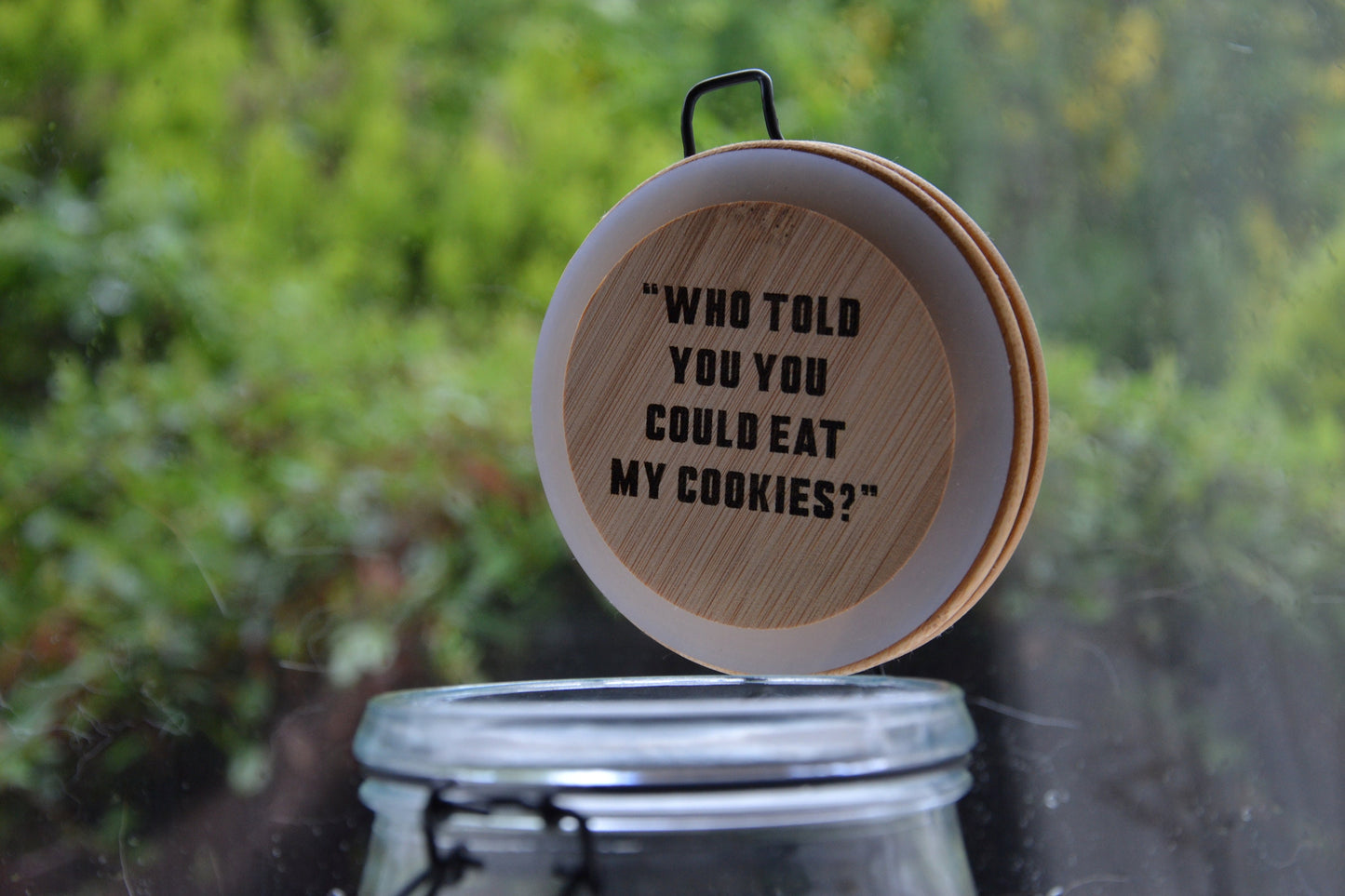 Put the COOKIE DOWN! - Jingle All The Way inspired Cookie Jar // Christmas Gift 90s Kids Movie Kitchen Gift Ideas Arnold Schwarzenegger Fans