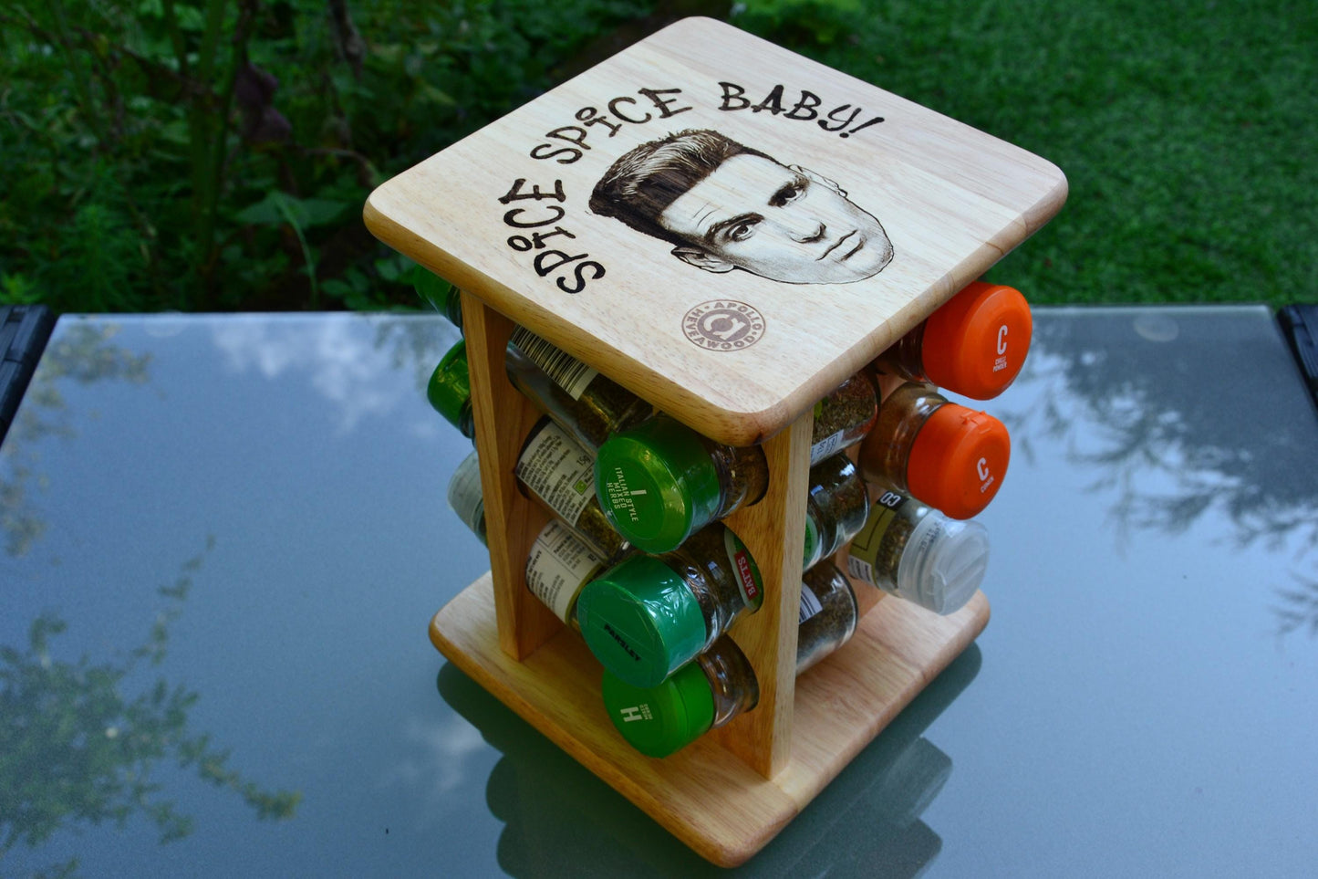 Spice Spice Baby! - Vanilla Ice inspired Carousel Spice Rack // Rotating Herbs Holder Funny Kitchenware 90s kid Nostlagia Kitchen Meme