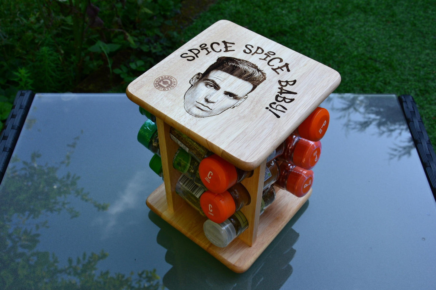 Spice Spice Baby! - Vanilla Ice inspired Carousel Spice Rack // Rotating Herbs Holder Funny Kitchenware 90s kid Nostlagia Kitchen Meme