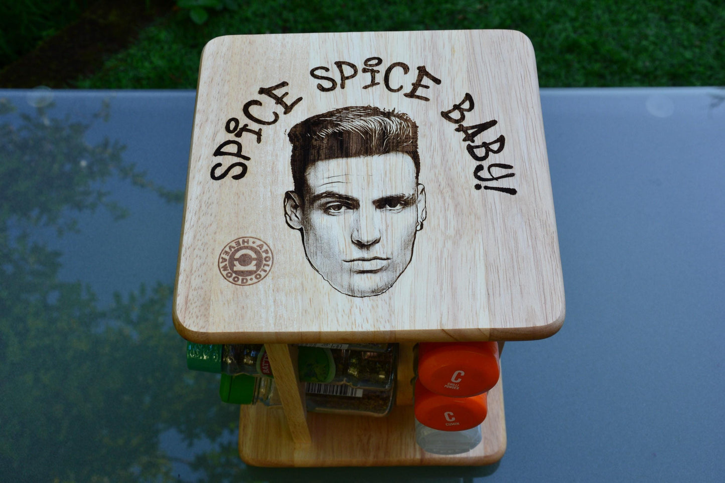 Spice Spice Baby! - Vanilla Ice inspired Carousel Spice Rack // Rotating Herbs Holder Funny Kitchenware 90s kid Nostlagia Kitchen Meme