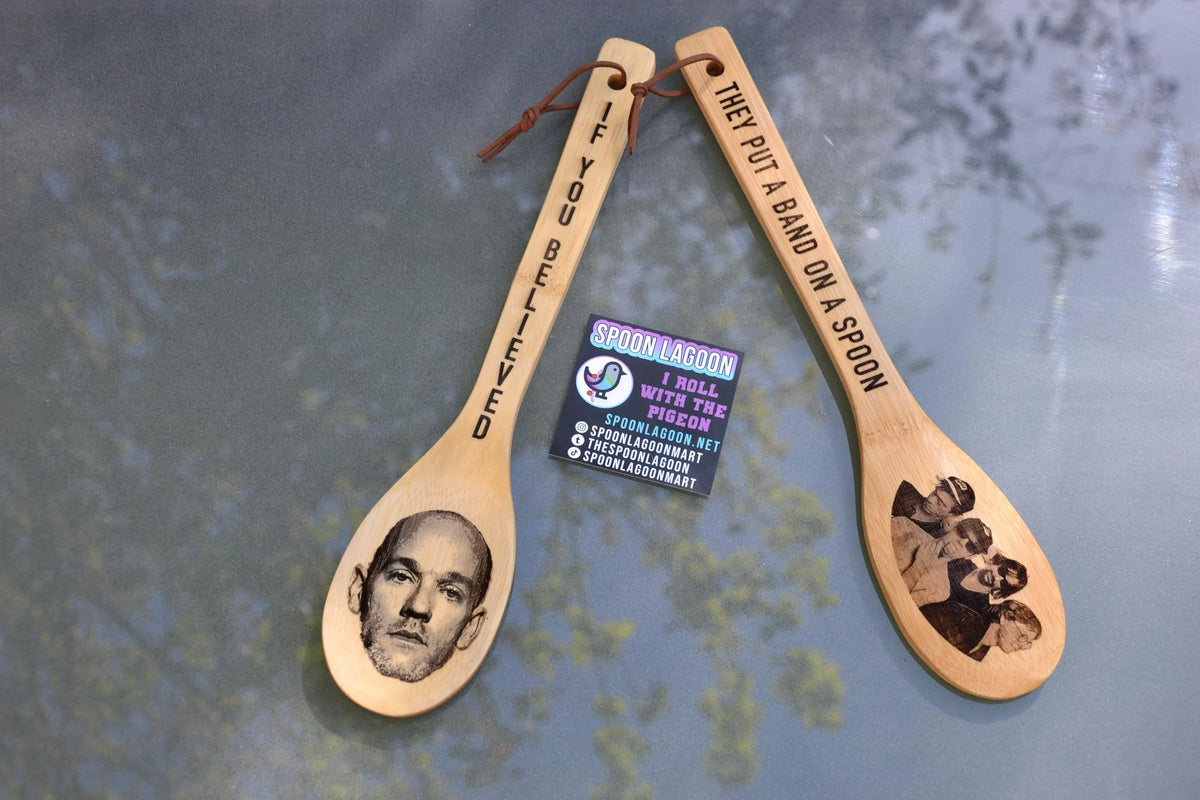 R.E.M Kitchen Spoon - R.E.M on a spoon / Man on the moon // REM Fan Gift Michael Stipe Music Rock Father's Day Funny