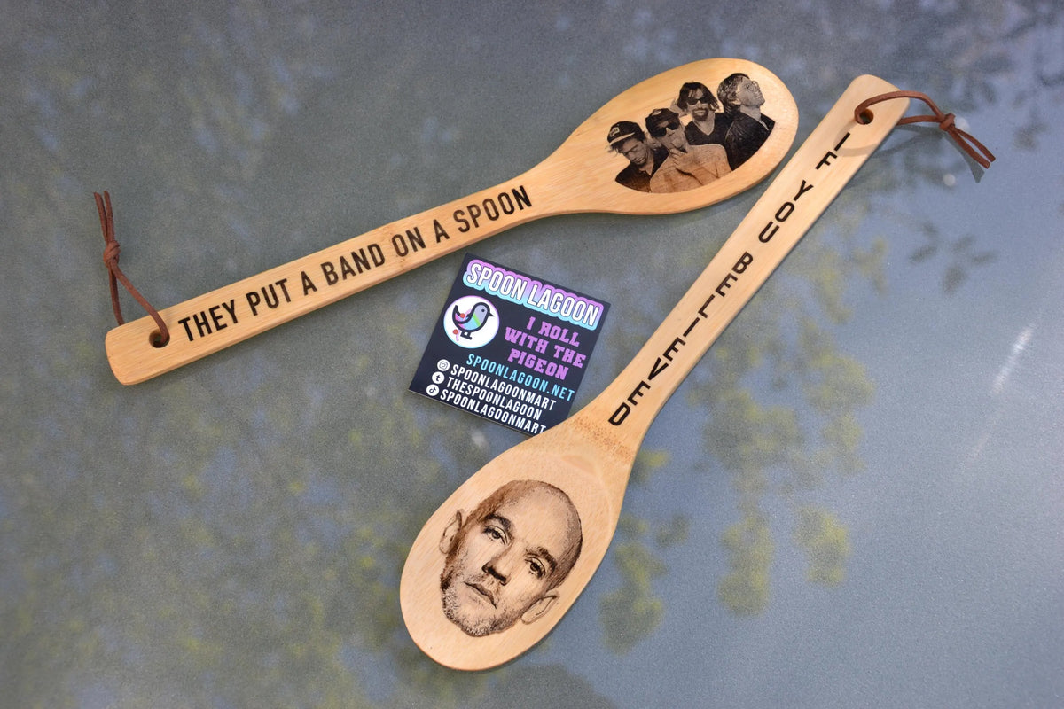 R.E.M Kitchen Spoon - R.E.M on a spoon / Man on the moon // REM Fan Gift Michael Stipe Music Rock Father's Day Funny