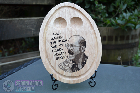 Tobias Fünke - "Where The F are my hard-boiled eggs" Breakfast Board - Arrested Development inspired// Bamboo Serving Tray Bluth Family Gift